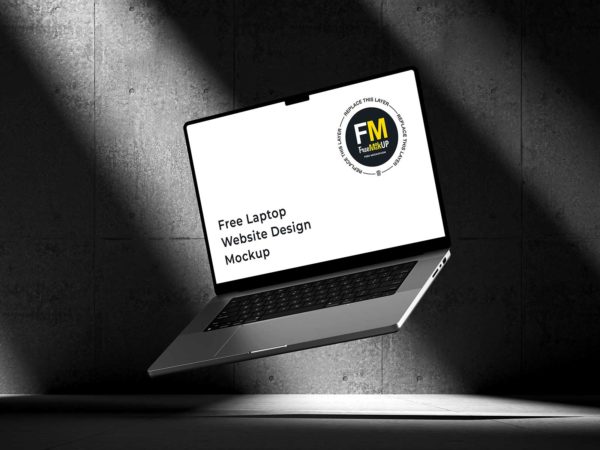 Free Laptop Website Design Mockup