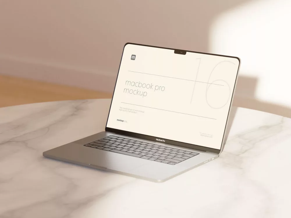 Free MacBook Pro Mockup PSD