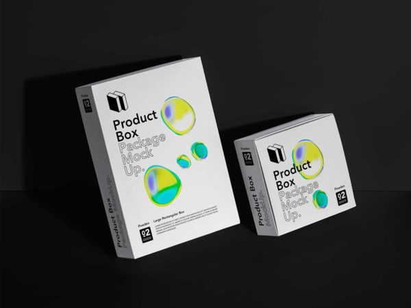 Free Product Box Mockup PSD Set