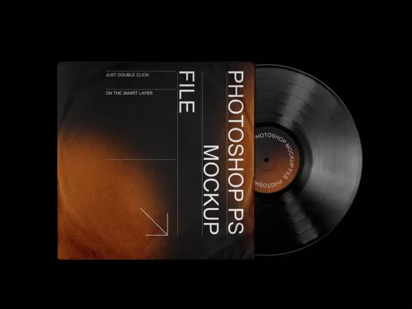 Free Vinyl Record Mockup