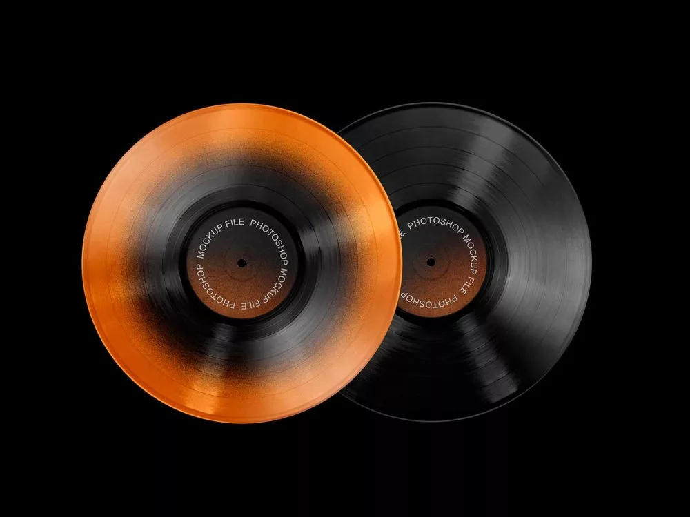 Free Vinyl Record Mockup
