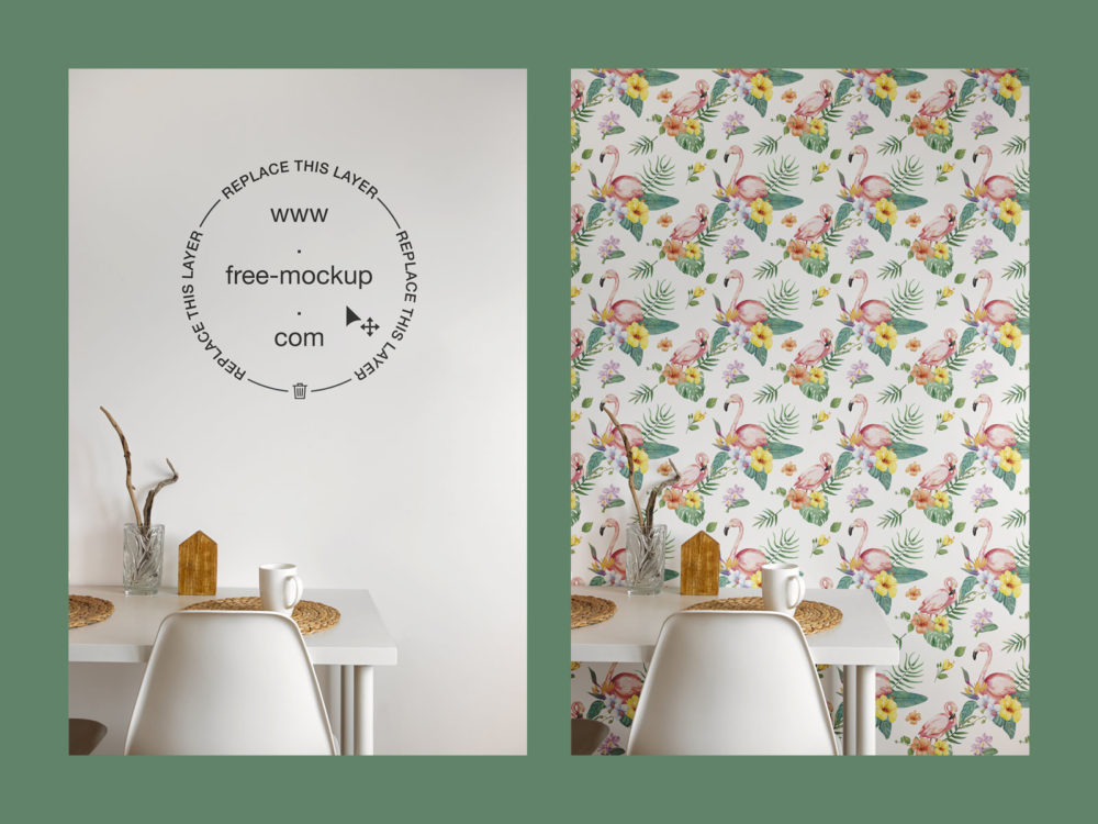 Free Wallpaper Mockup PSD