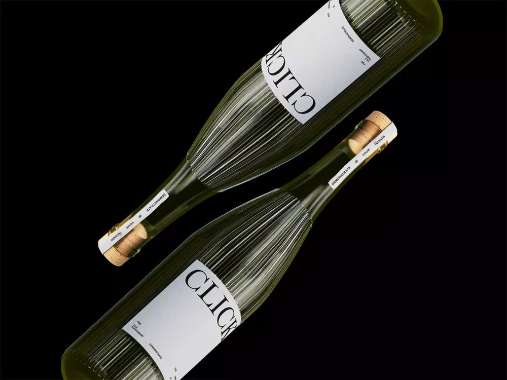 Free Wine Bottle Mockup