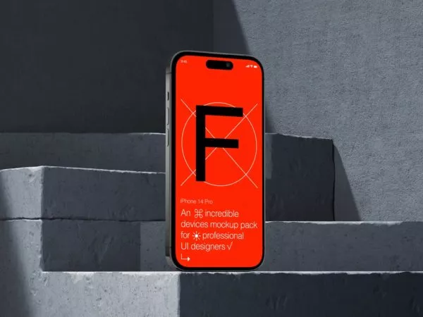 Free iPhone 14 Pro Max App Mockup