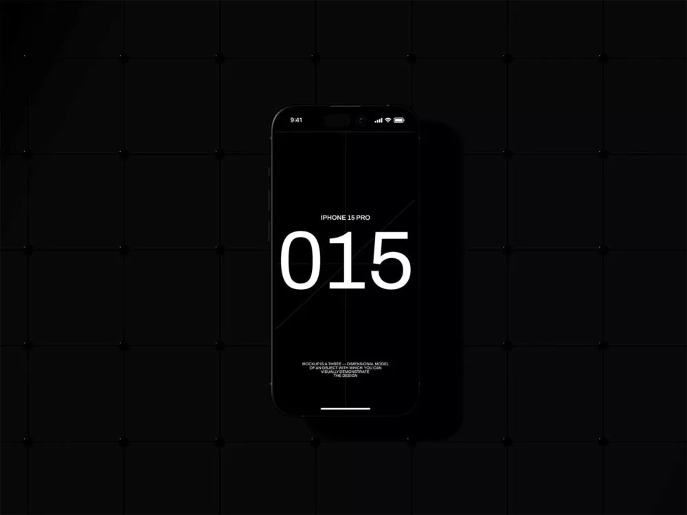 Free iPhone 15 App Mockup