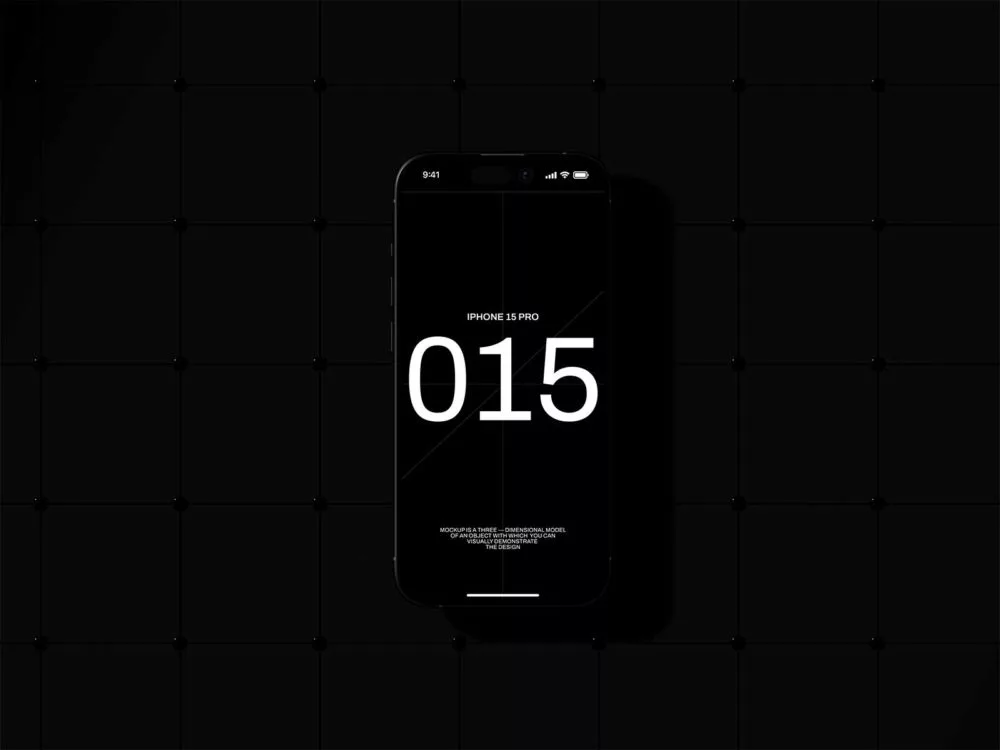 Free iPhone 15 App Mockup
