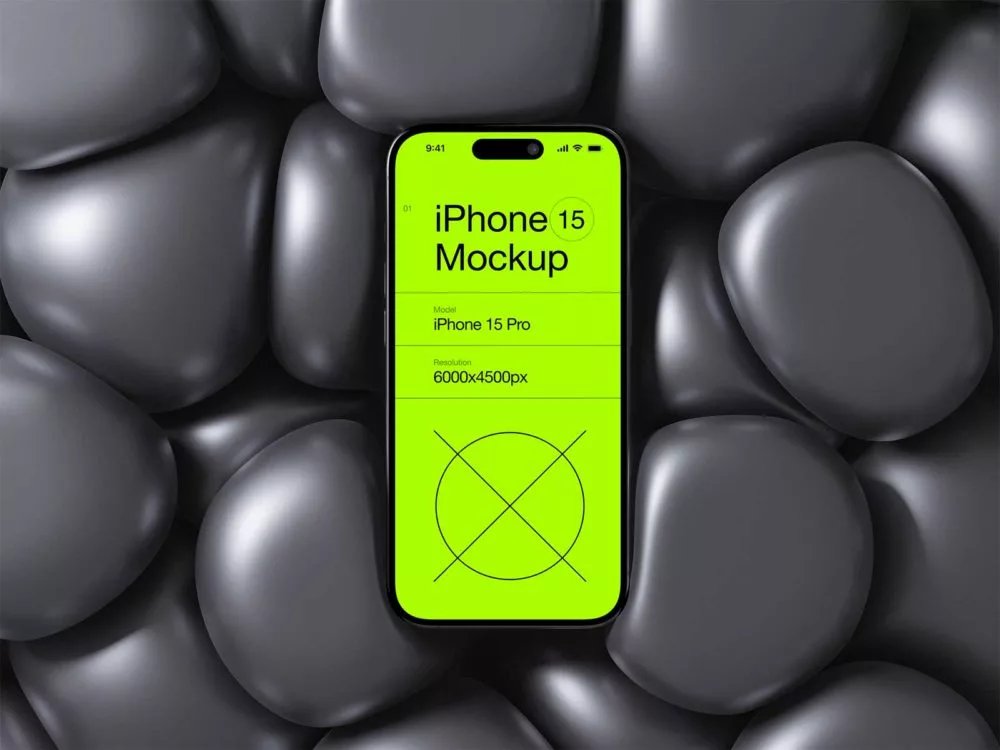 Free iPhone 15 App Mockup Presentation