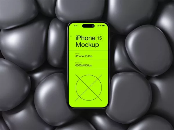 Free iPhone 15 App Mockup Presentation