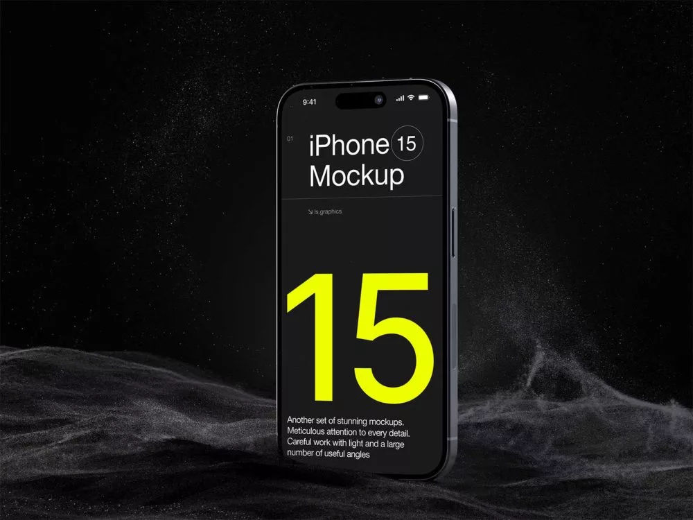 Free iPhone 15 Pro App Mockup