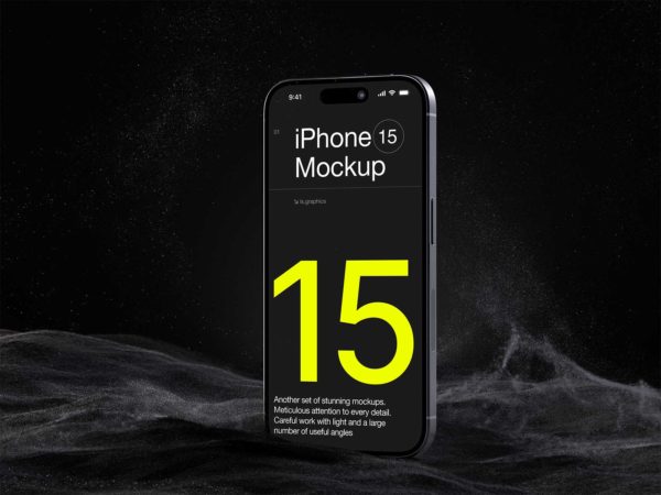 Free iPhone 15 Pro App Mockup