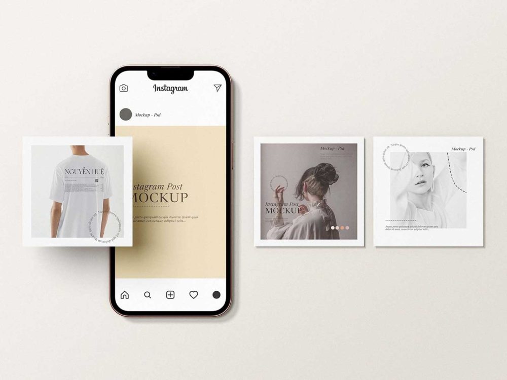 Instagram Post Free Mockup PSD