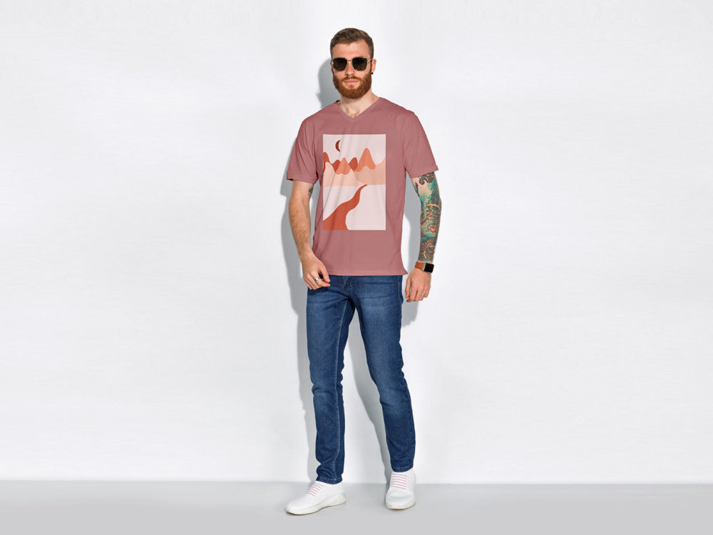 Men's T-shirt Mockup PSD