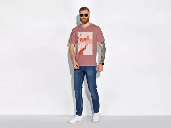 Men’s T-shirt Mockup PSD