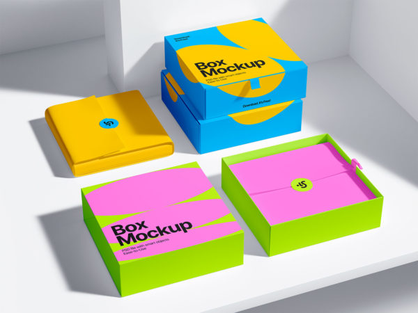 PSD Product Box Free Mockups