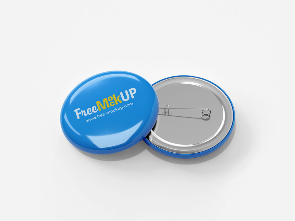 Pin Button Badge Mockup Free PSD