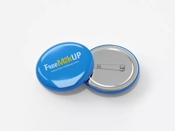 Pin Button Badge Mockup PSD