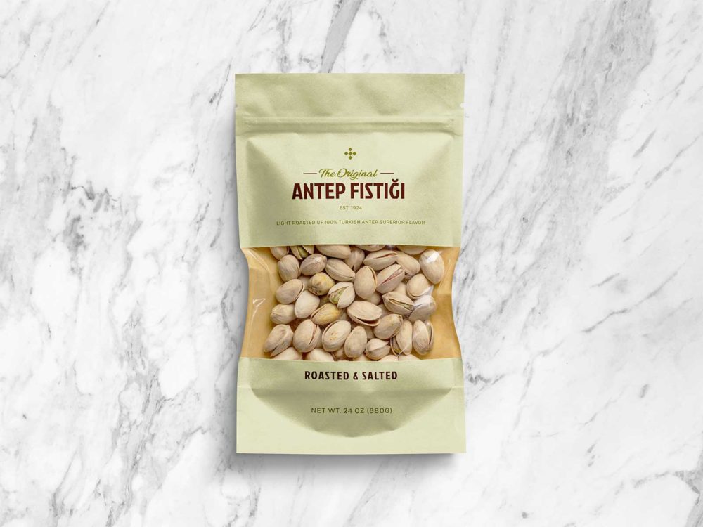 Pistachio Window Pouch Packaging Free PSD Mockup