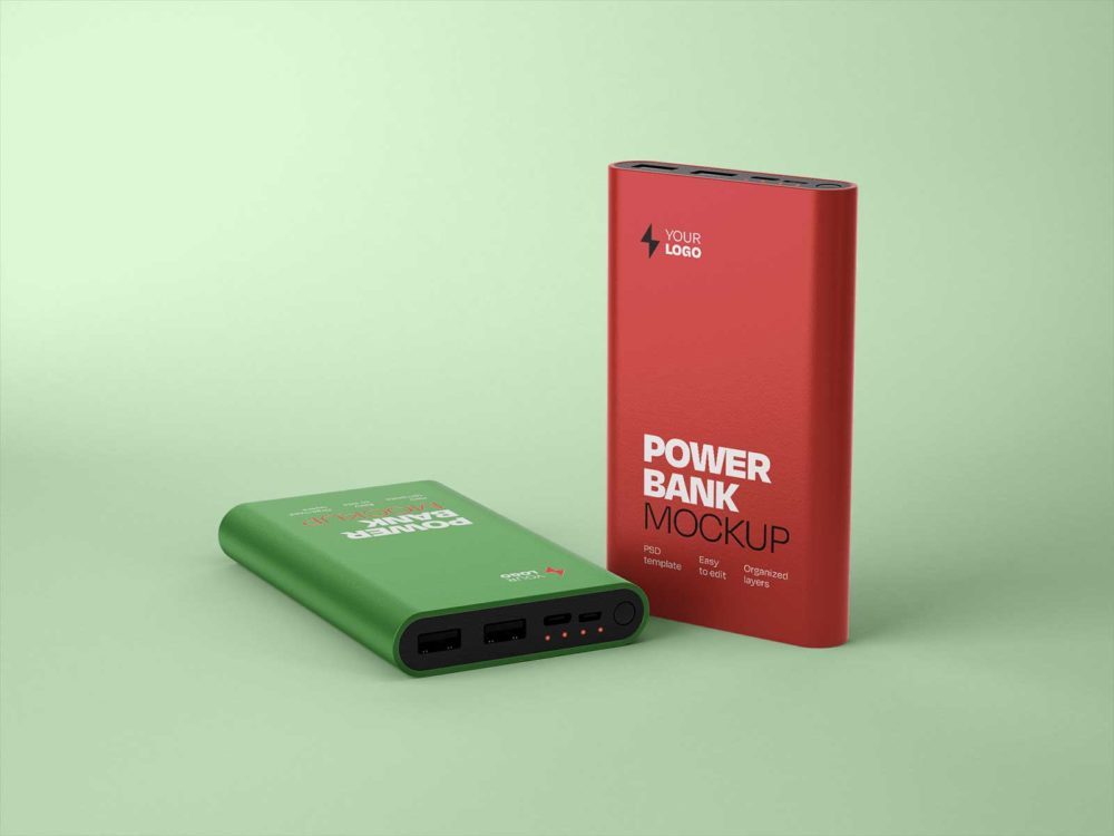 Power Bank Free PSD Mockup