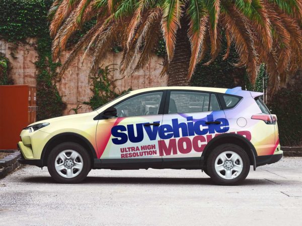 SUV Vehicle Branding Free Mockup