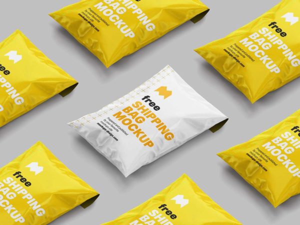 Shipping Bag Free Mockups