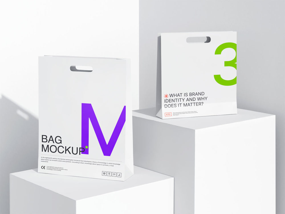 Shopping Paper Bag Free Mockup Scene