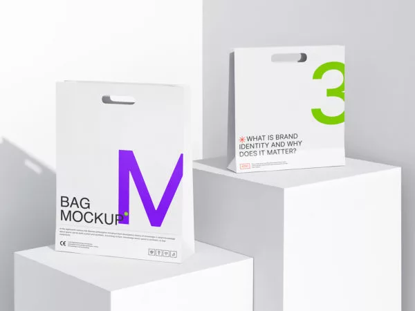 Shopping Paper Bag Mockup Scene