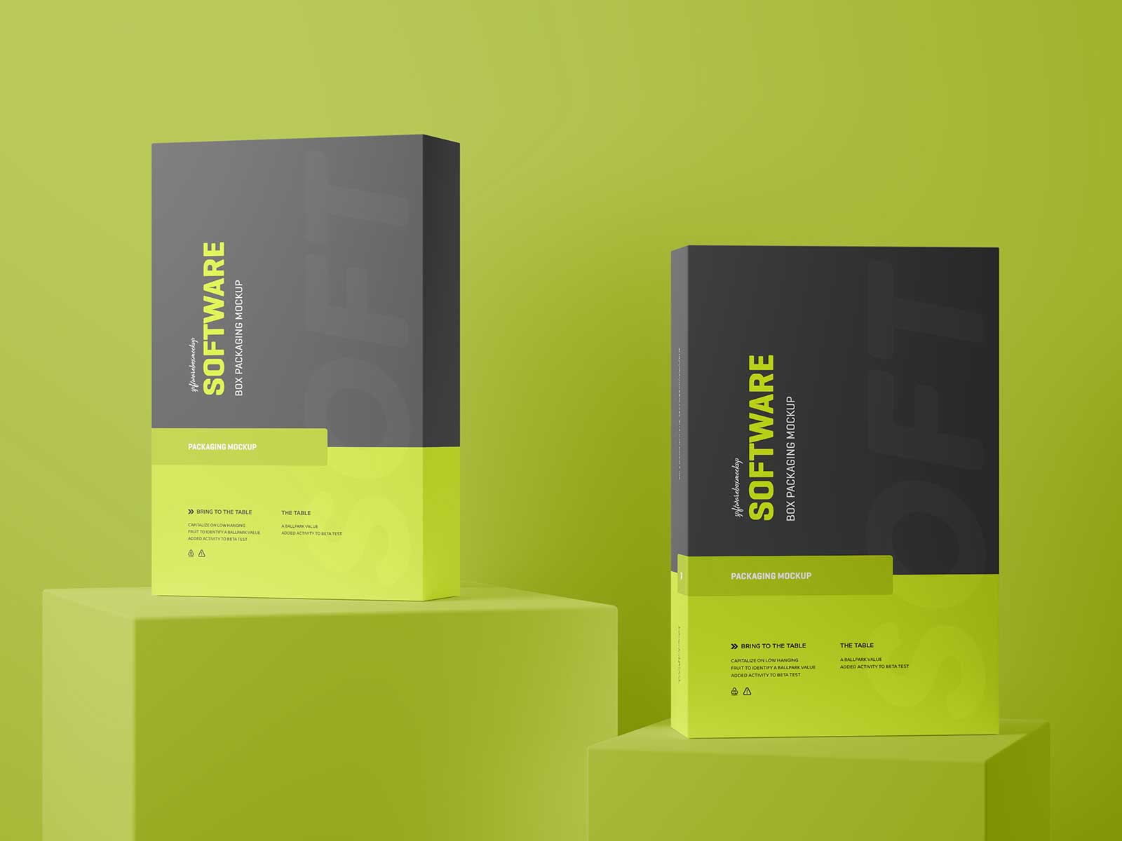 Software Product Box Free Mockups
