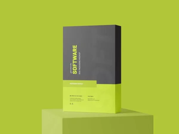 Software Product Box Free Mockups