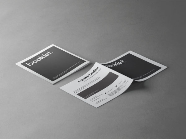 Square Brochure Cover Free Mockup