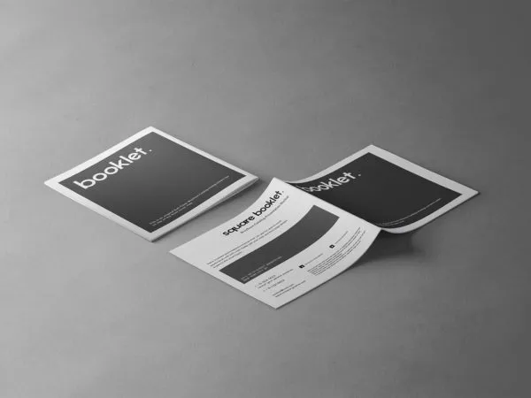 Square Brochure Cover Mockup