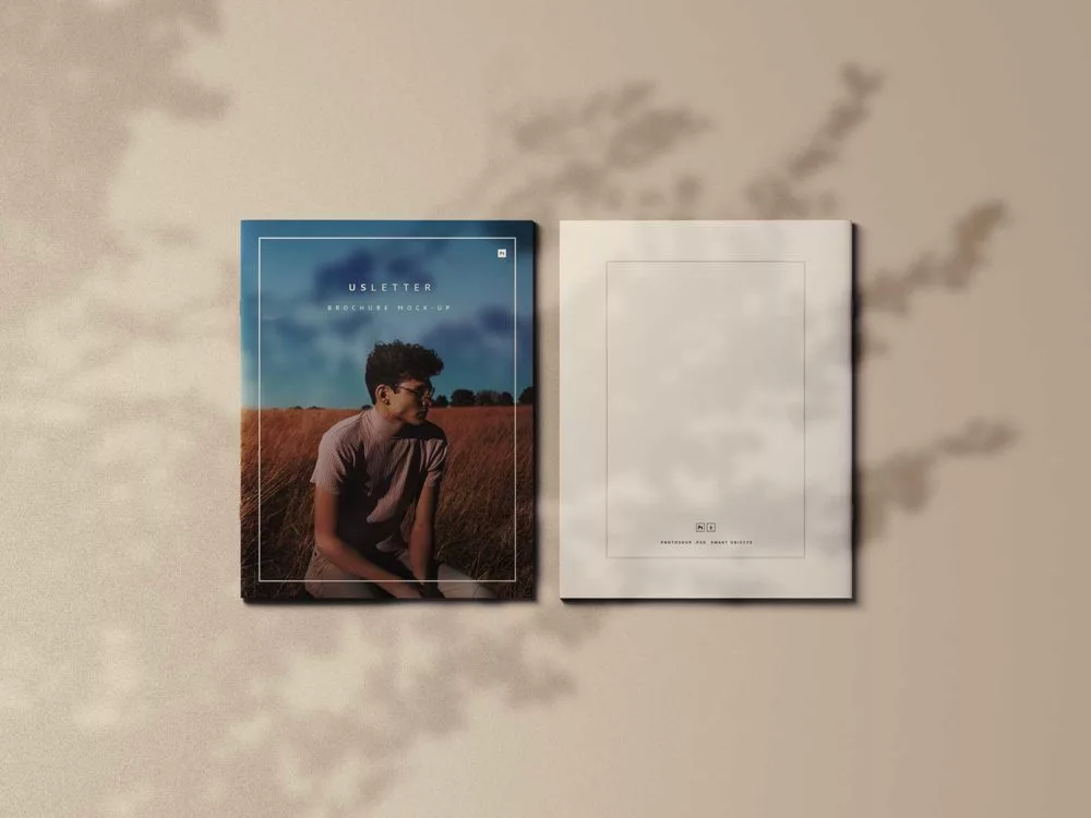 US Letter Brochure Cover Mockup