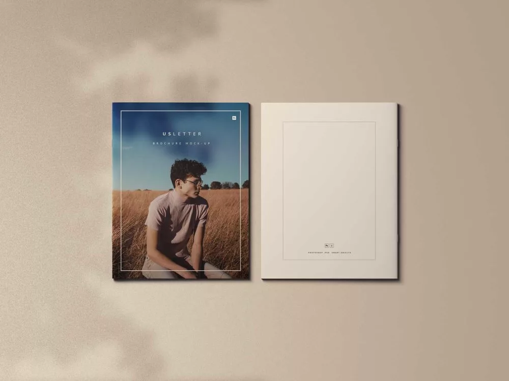 US Letter Brochure Cover Mockup