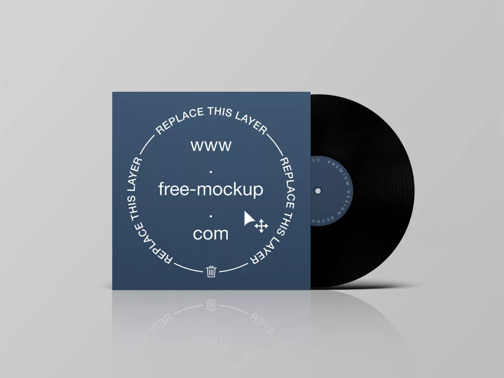 Vinyl Record Free PSD Mockup