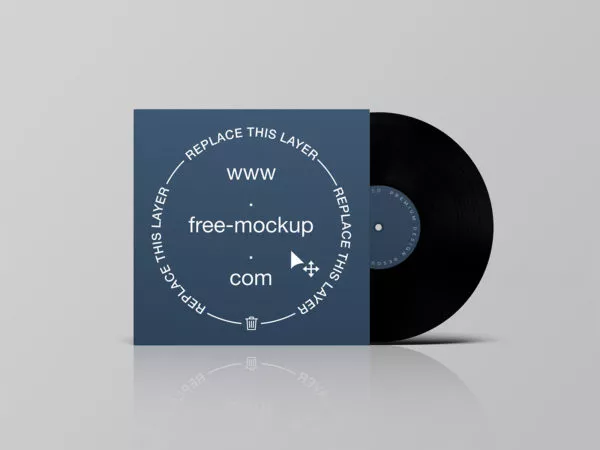 Vinyl Record PSD Mockup