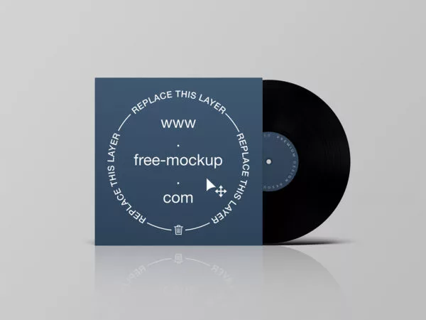 Vinyl Record PSD Mockup