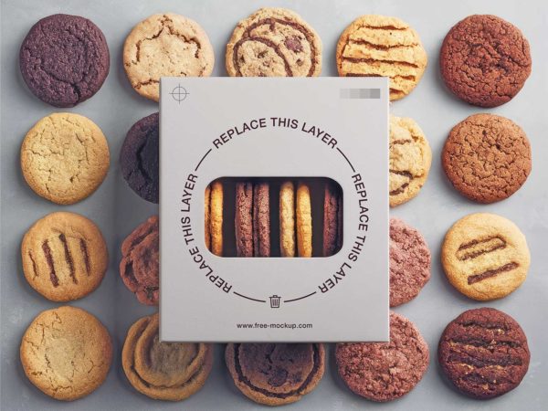 Window Cake/Cookies Box Free Mockup