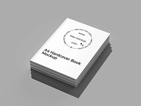 A4 Hardcover Book Mockup