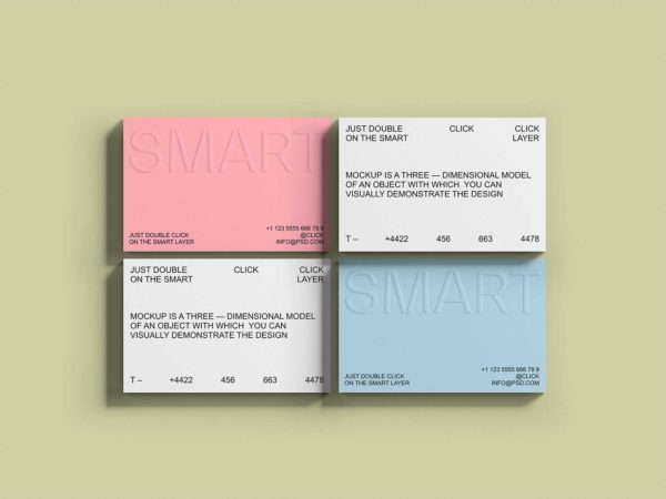 Embossed Business Card Mockups