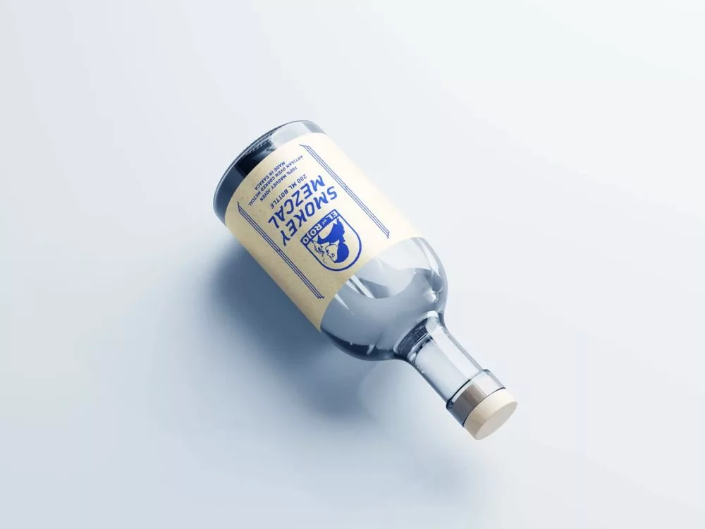 Free Branding Gin Bottle Mockups