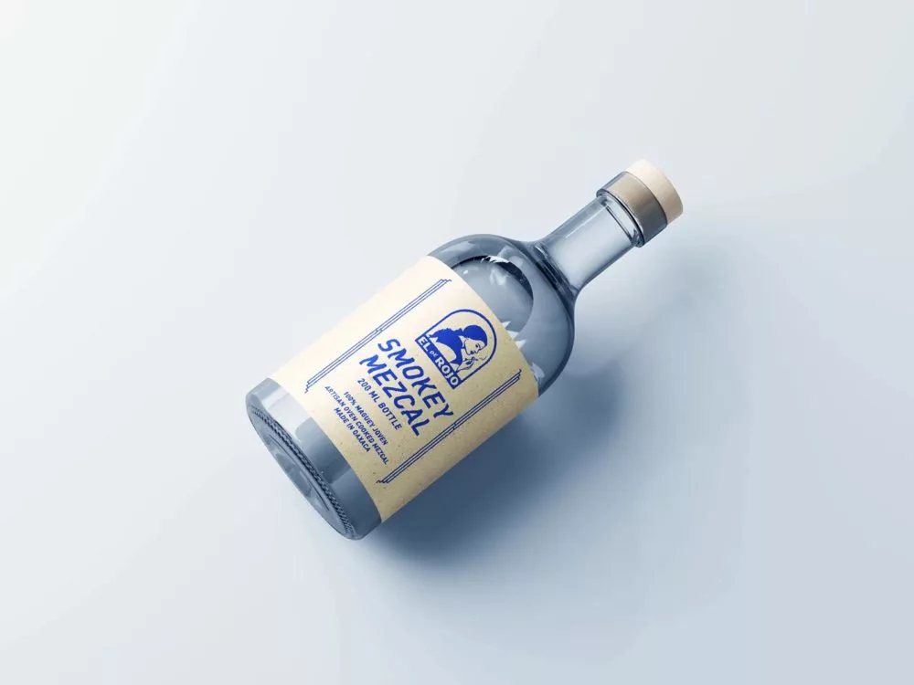 Free Branding Gin Bottle Mockups