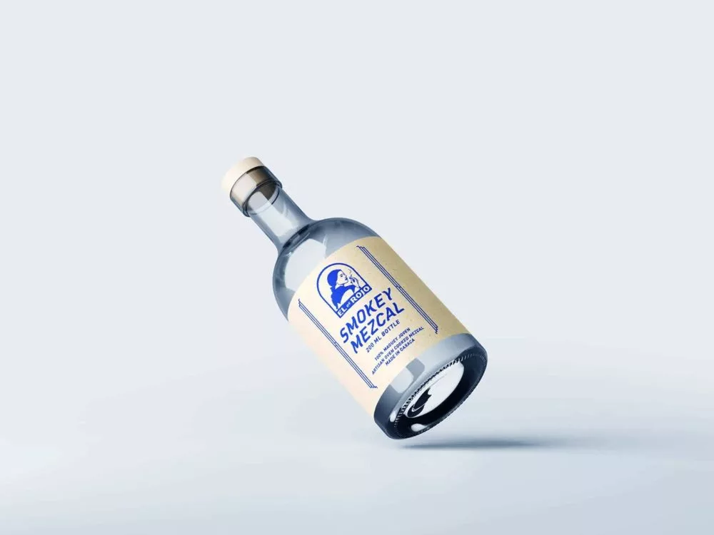 Free Branding Gin Bottle Mockups