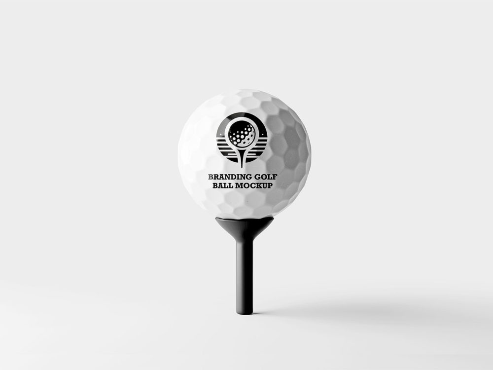 Free Branding Golf Ball Logo Mockup