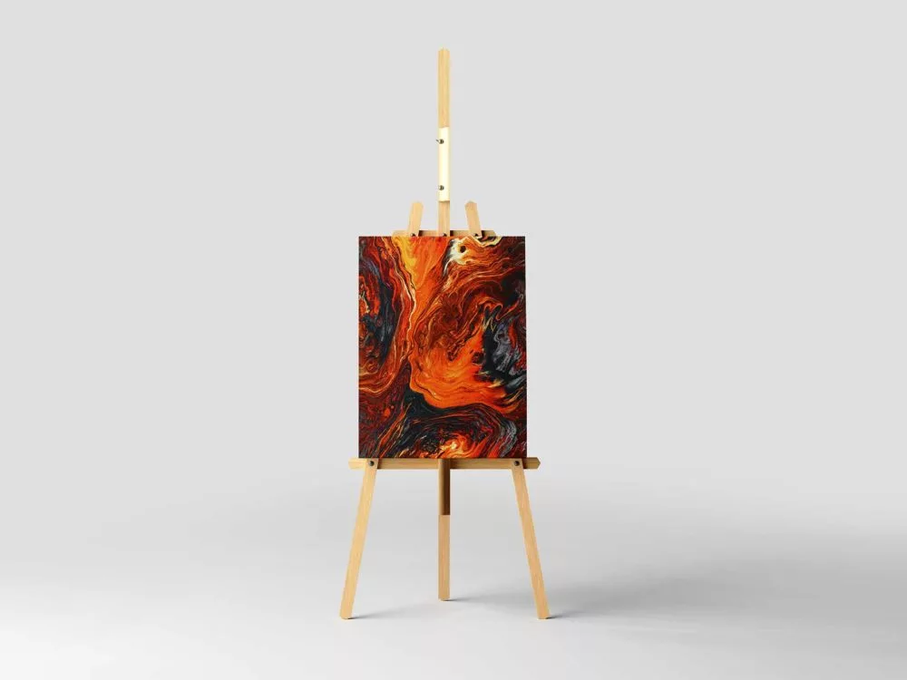 Free Canvas Mockup on Easel