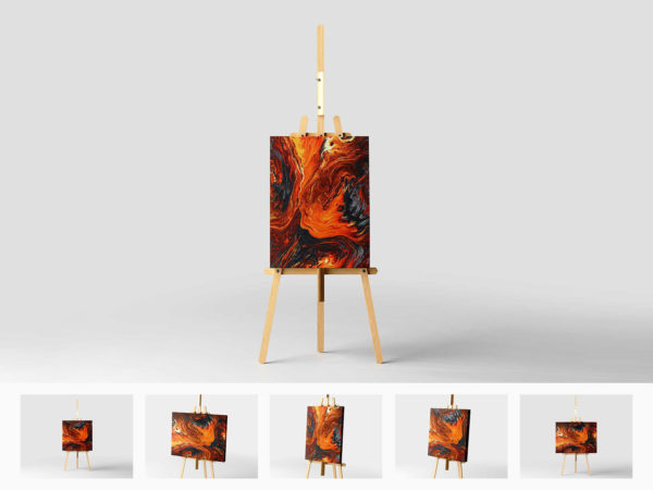 Free Canvas Mockup on Easel