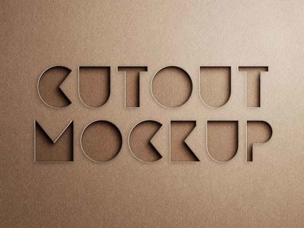 Free Craft Paper Cut Out Logo Mockup