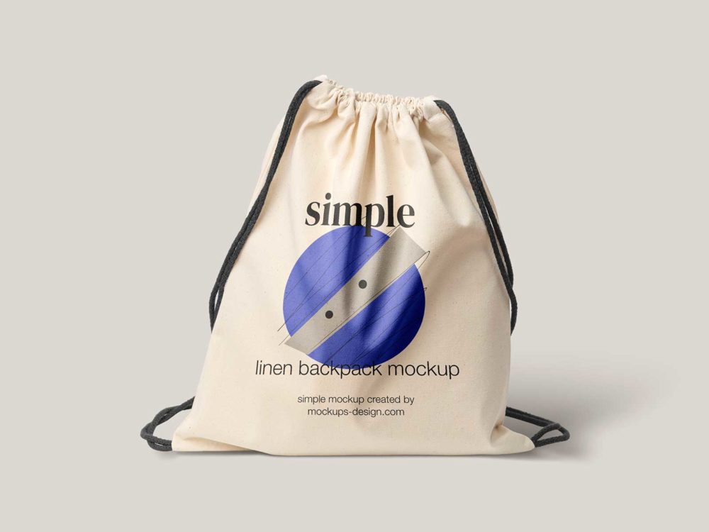 Free Drawstring Bag Mockup