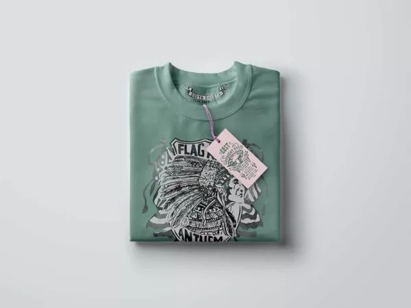 Folded Sweatshirt Mockup with Tag
