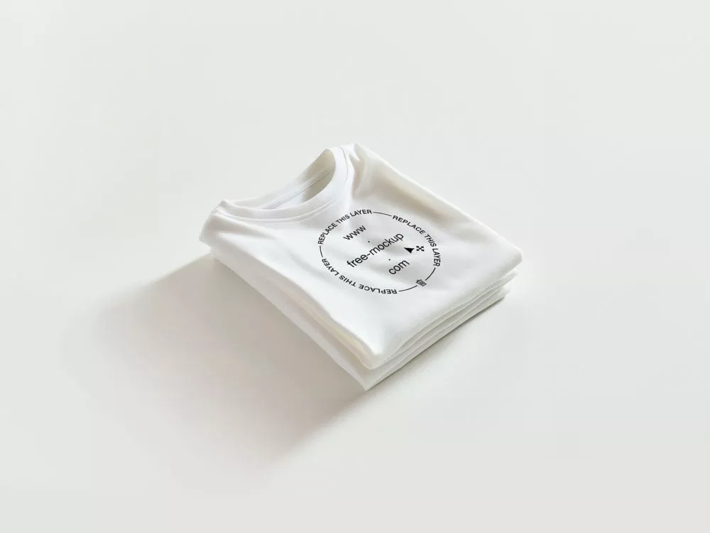 Free Folded T-shirt Mockup