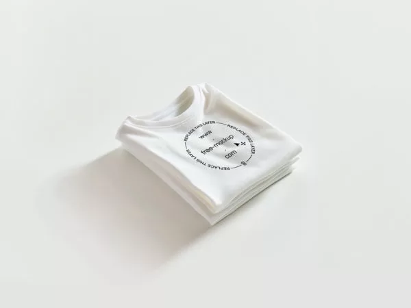 Free Folded T-shirt Mockup