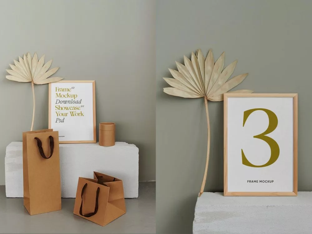 Free Framed Poster Mockup